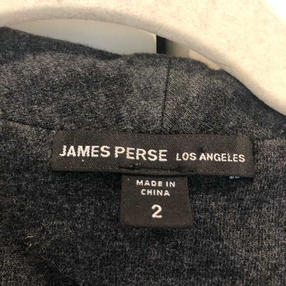 - James Perse cotton jersey blazer jacket dark grey - Picture 4 of 5